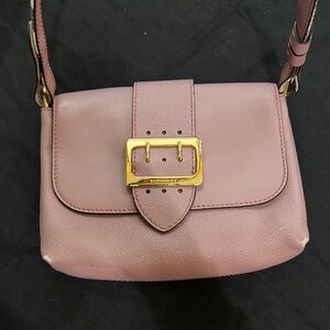 Burberry Dusty Pink Leather Crossbody Bag Gold Hardware